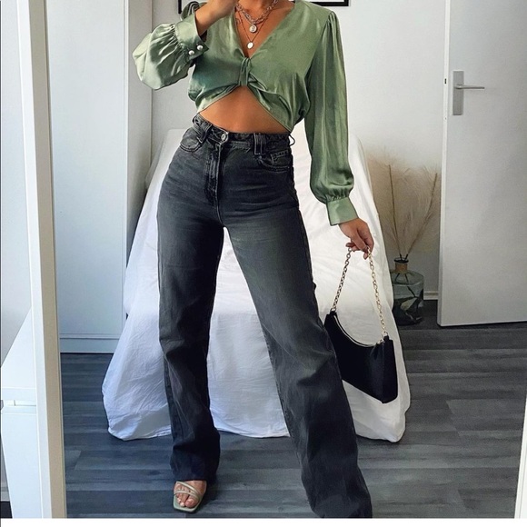 90's full length jeans zara